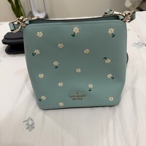 Kate Spade Mint Green Floral Crossbody Bag
